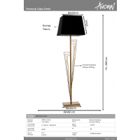 AVONN LM-9124-1B-E Eskitme Kaplama Lambader E27 Metal Kuma 42x42cm