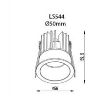 JUPITER LS544 S Siyah Yuvarlak Sabit LED Spot (3000K)