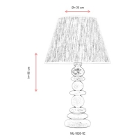 AVONNI ML-1820-1E Eskitme Kaplama Masa Lambas, E27, Metal, Ahap, 35cm