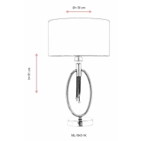 AVONNI ML-1843-1K Krom Kaplama Masa Lambas E27 Metal Kuma 30cm