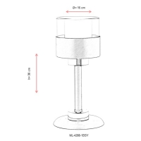 AVONNI ML-4288-1BSY Siyah Boyal Masa Lambas, E27, Metal, Cam, 16cm