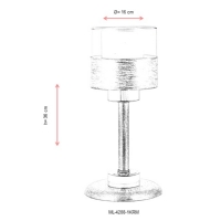 AVONNI ML-4288-1KRM Krem Boyal Masa Lambas, E27, Metal, Cam, 16cm