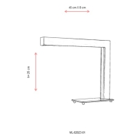 AVONNI ML-62023-01 Eskitme Kaplama Masa Lambas, LED, Metal, 45x8cm