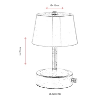 AVONNI ML-64002-NK Nikel Kaplama Masa Lambas, LED, Metal, 17cm