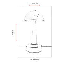 AVONNI ML-64004-BSA Sar Boyal Masa Lambas, LED, Metal, 14cm