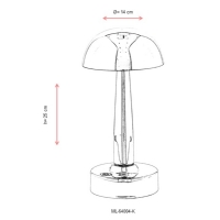 AVONNI ML-64004-K Krom Kaplama Masa Lambas, LED, Metal, 14cm