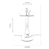 AVONNI ML-64004-N Nikel Kaplama Masa Lambas, LED, Metal, 14cm