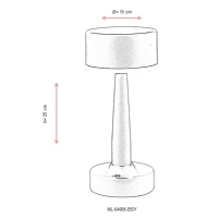 AVONNI ML-64005-BSY Siyah Boyal Masa Lambas, LED, Metal, 15cm