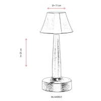 AVONNI ML-64006-E Eskitme Kaplama Masa Lambas, LED, Metal, 11cm