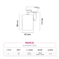 Nevo Dekoratif Ray Spot Siyah NR325