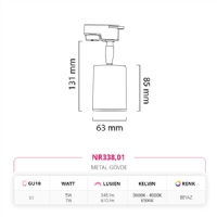 Nevo Dekoratif Ray Spot Beyaz NR338