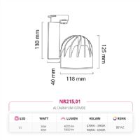 Nevo Dekoratif Ray Spot Beyaz NR215