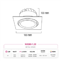 Nevo Sva Alt Led Spot Eskitme ND260-1