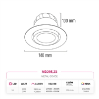 Nevo Sva Alt Led Spot Eskitme Siyah ND295