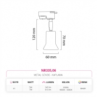 Nevo Dekoratif Ray Spot Bakr NR335