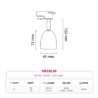 Nevo Dekoratif Ray Spot Bakr NR336