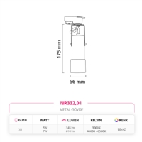 Nevo Dekoratif Ray Spot Beyaz NR332