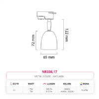 Nevo Dekoratif Ray Spot Platin NR336