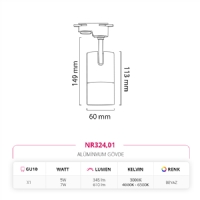 Nevo Dekoratif Ray Spot Beyaz NR324