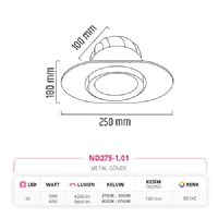 Nevo Sva Alt Led Spot Beyaz ND275-1