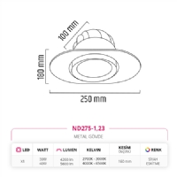 Nevo Sva Alt Led Spot Eskitme Siyah ND275-1