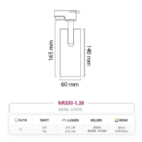 Nevo Dekoratif Ray Spot Siyah Portakal NR330-1