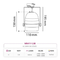 Nevo Dekoratif Eskitme Ray Spot NR411-1