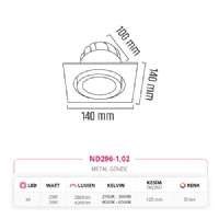 Nevo Sva Alt Led Spot Siyah ND296-1