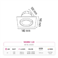 Nevo Sva Alt Led Spot Eskitme Siyah ND296-1