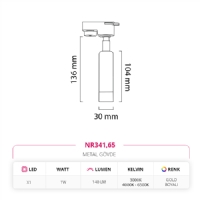 Nevo Dekoratif Ray Spot Gold NR341