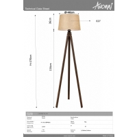 AVONNI LM-65214-1E Eskitme Kaplama Lambader E27 Ahap 40cm