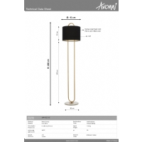 AVONNI LM-9112-1E Eskitme Kaplama Lambader E27 Metal Kuma 41cm